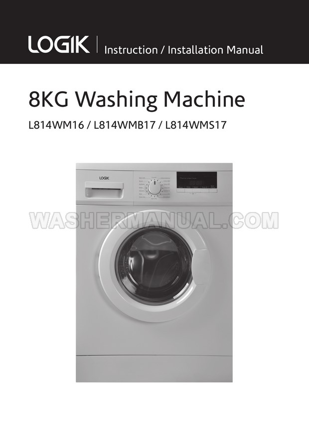 Logik L814WM16 8KG Instruction & Installation Manual