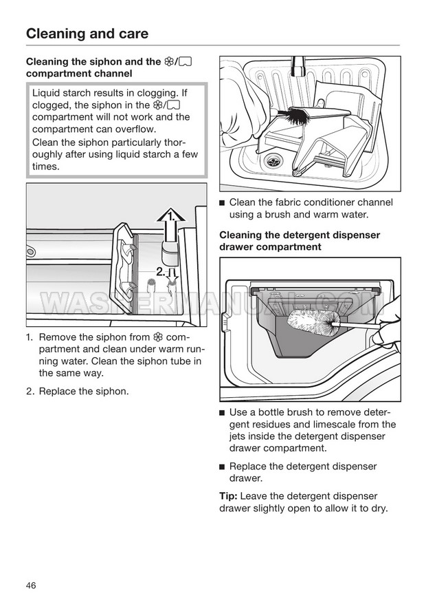 Miele WWD 320 WCS W1 Washing Machine Operating Instructions