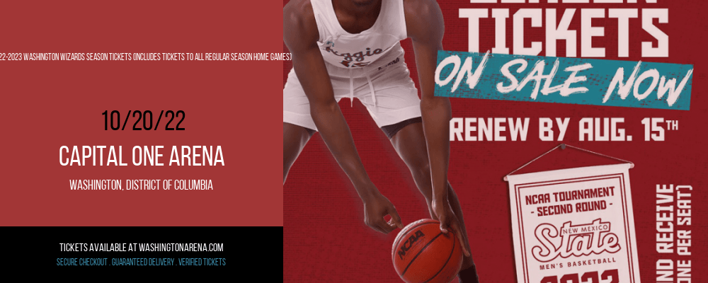 Verizon Arena Events 2023 20222023 Washington Wizards Season Tickets (Includes Tickets To All