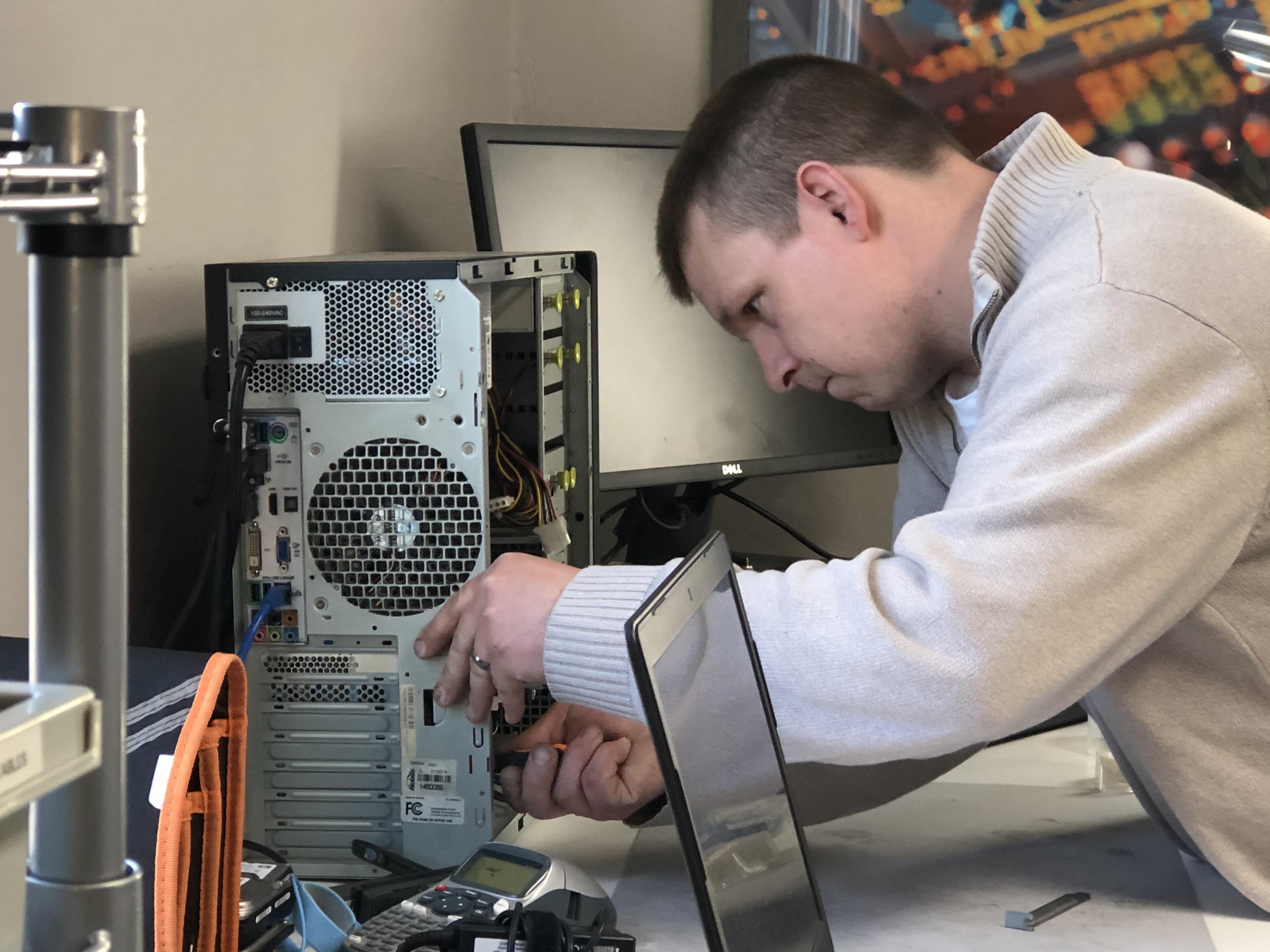 Computer repair at Collett Systems in West Bend
