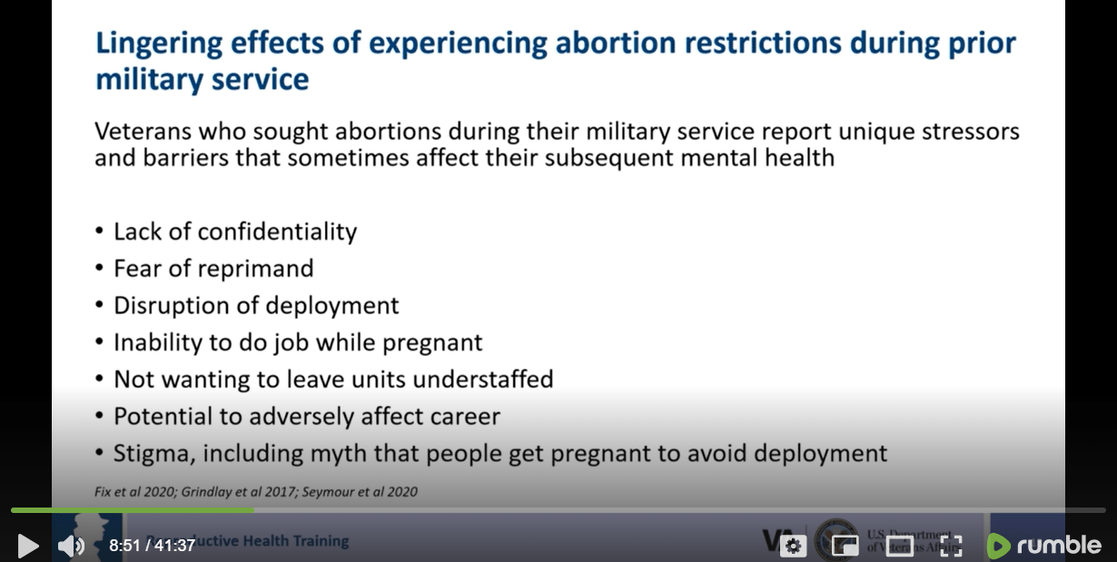 Leaked Veterans Affairs videos show push for servicewomen to get