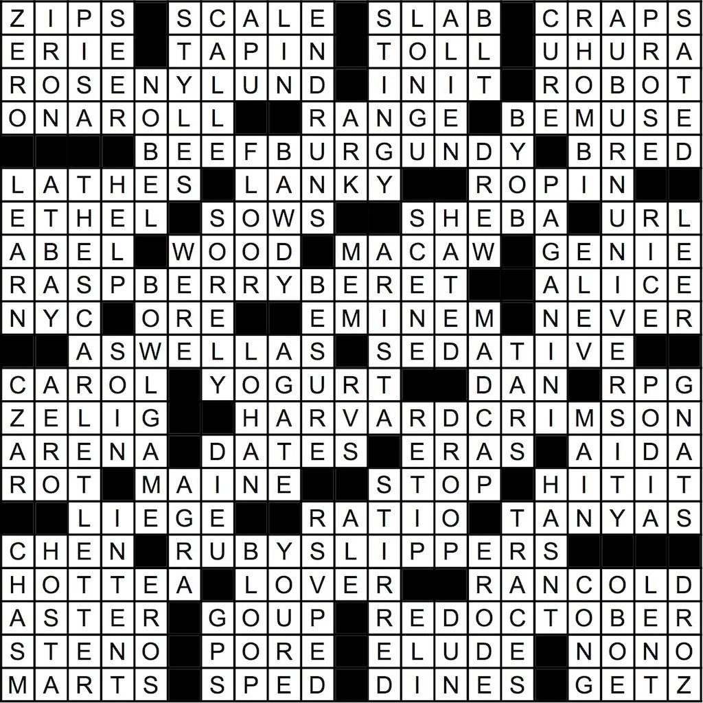 October 2018 Crossword Answer Key Washingtonian (DC)