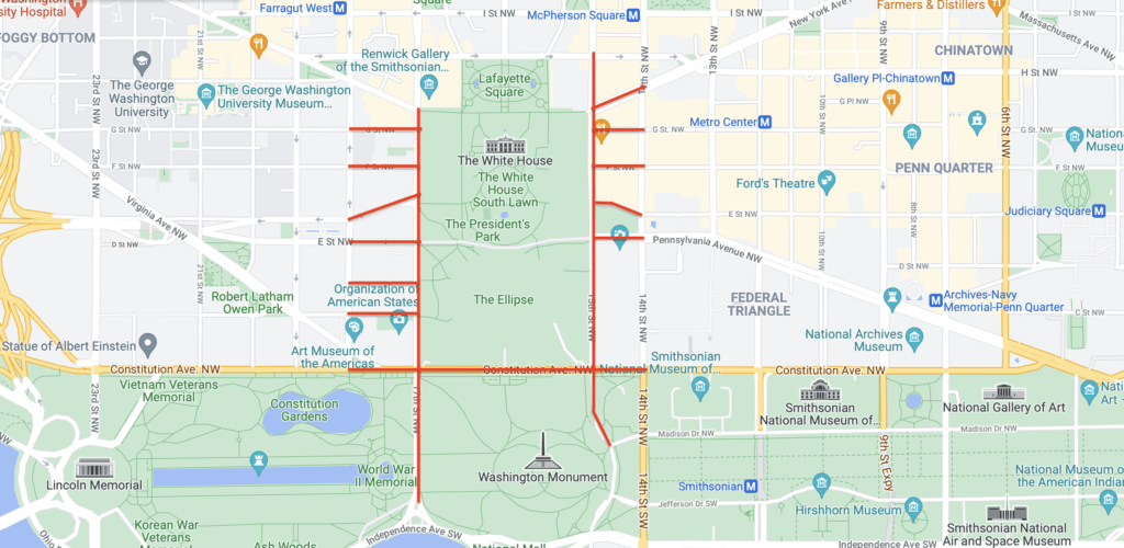 Map These Streets Will Be Closed for Tonight’s National Christmas Tree