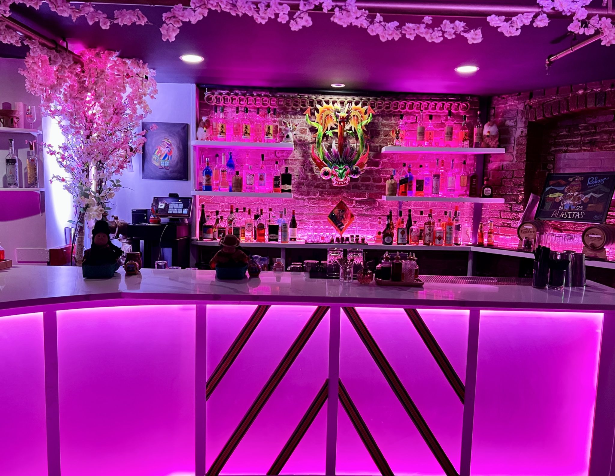 DC Bars With Cherry Blossom Decor