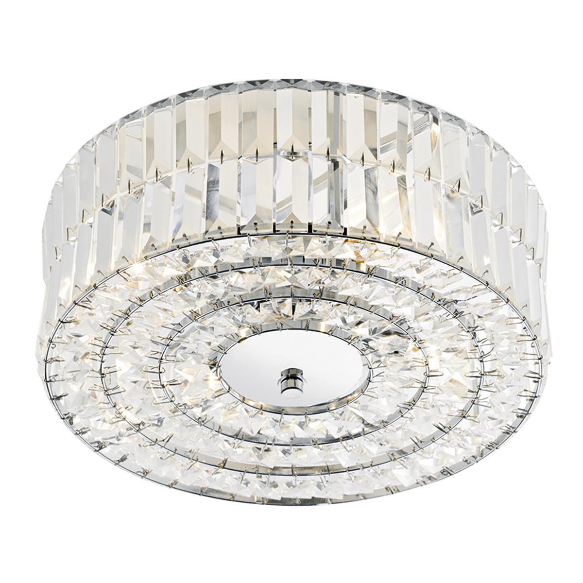 Contemporary Crystal SemiFlush Ceiling Light 80120233