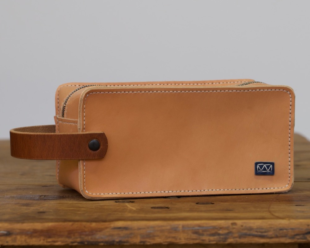 All Leather Dopp Kit Made in USA