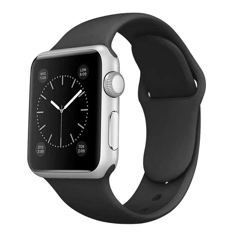 Active Rubber Apple Watch Band Black