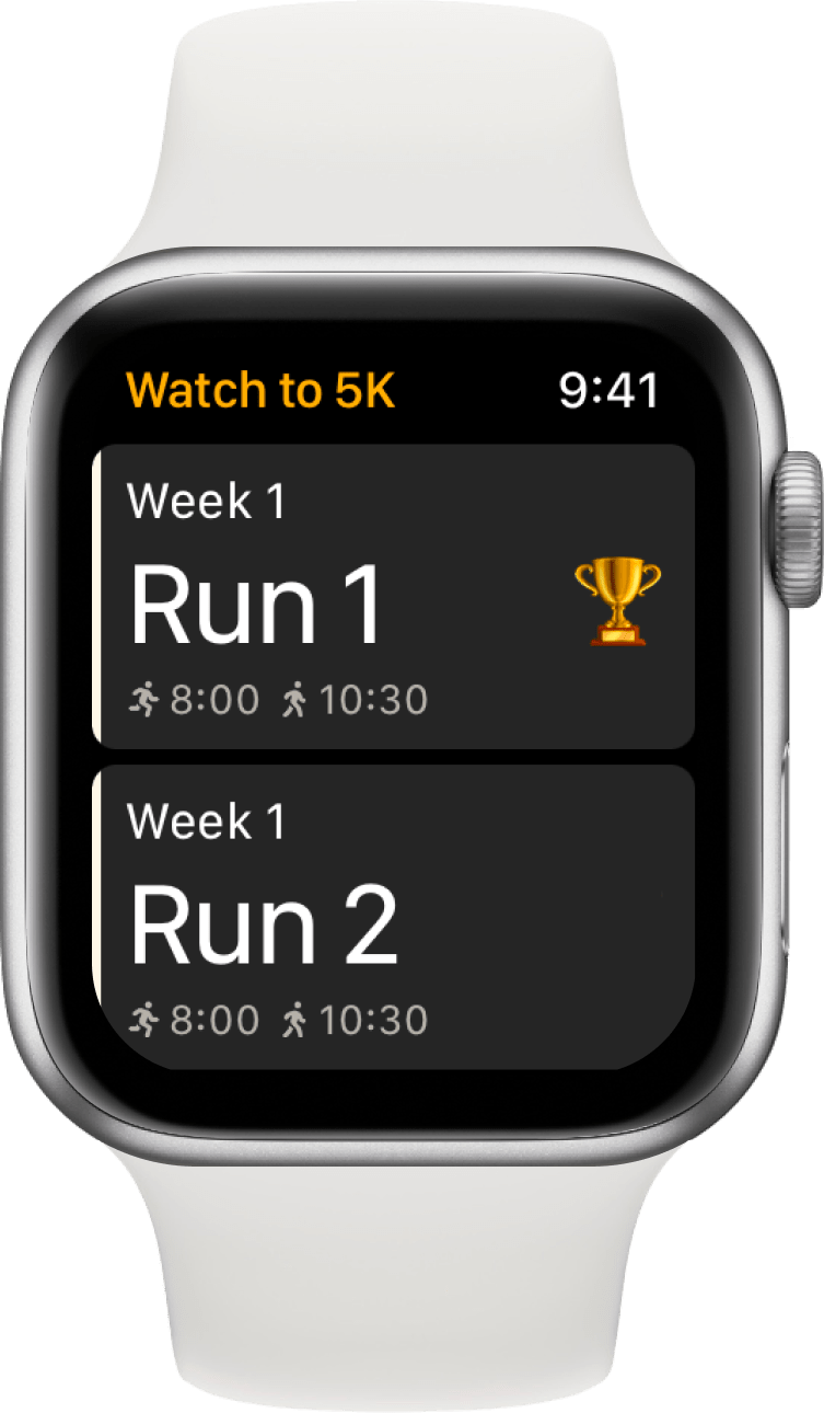 Watch to 5K Couch to 5km app for Apple Watch