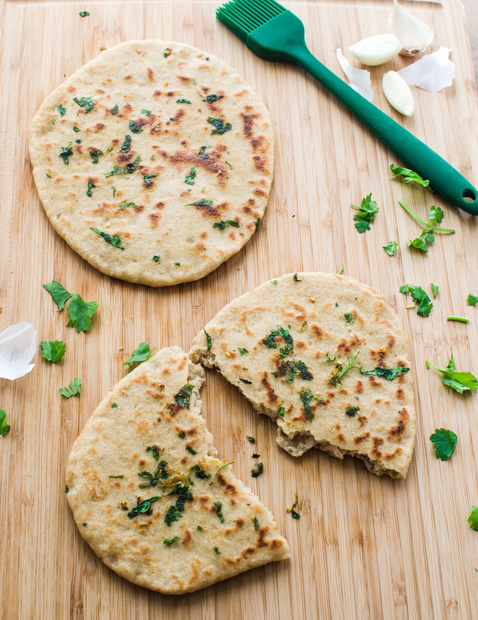 Easy and Healthy Homemade Garlic Naan Bread Recipe (Video)
