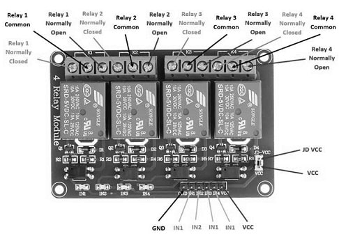 4 Channel Relay Module : Datasheet & Its Applications