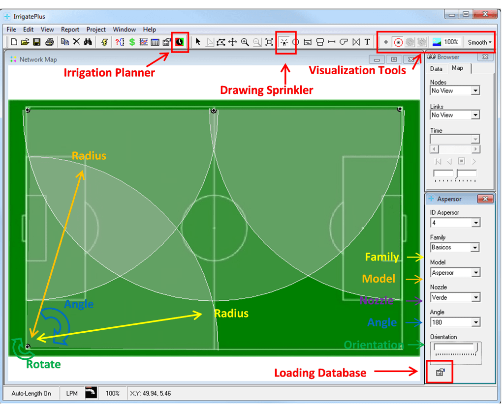 Irrigateplus irrigation software Water Simulation