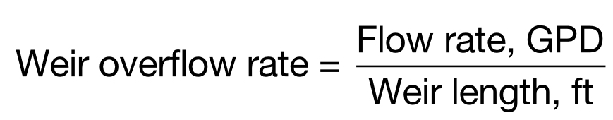 Wastewater Math Practice Problem Weir Overflow Rate