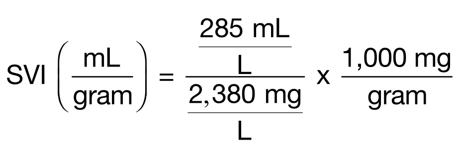 Wastewater Math Practice Problem Sludge Volume Index (SVI) Water