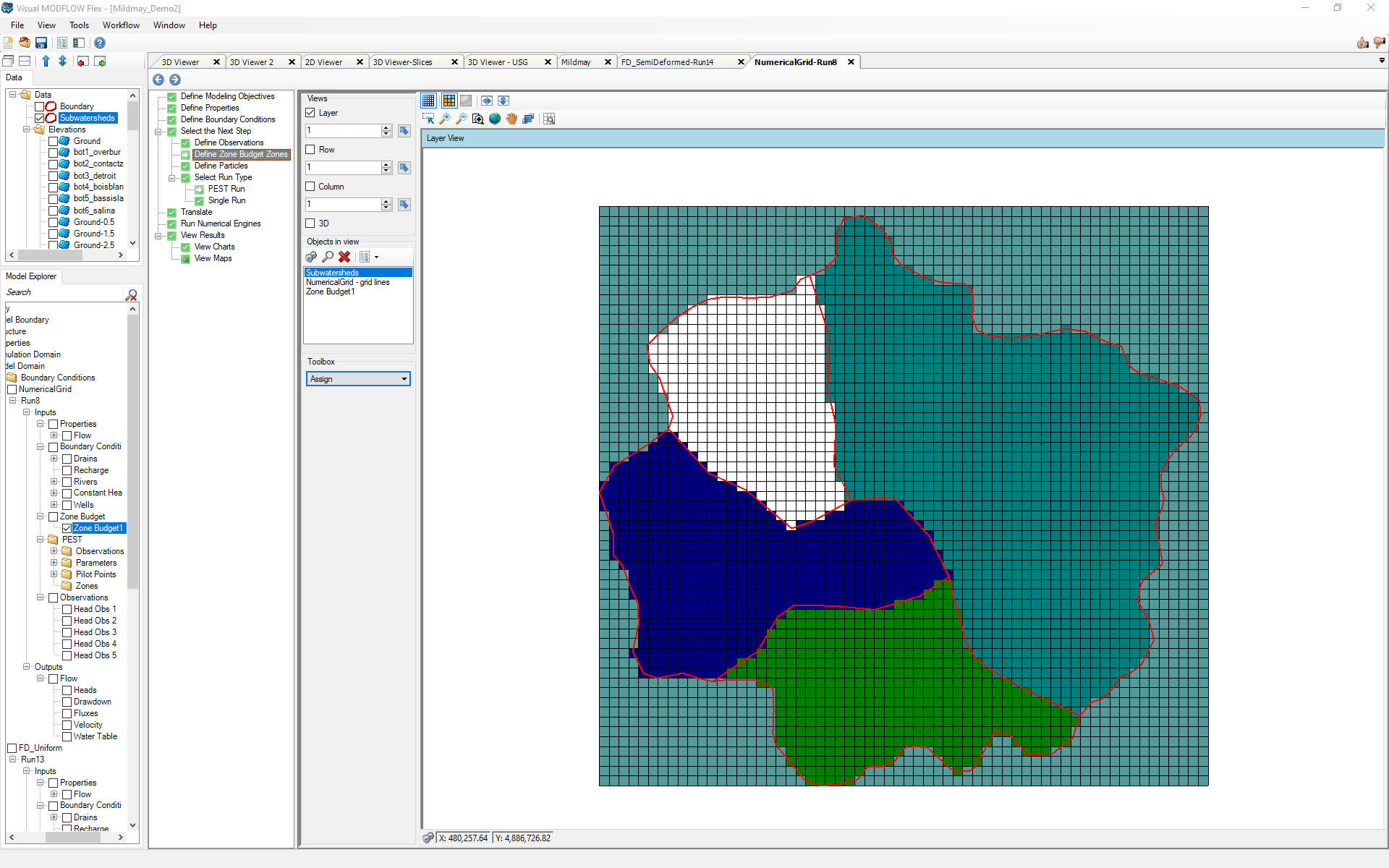 Numerical Modeling Workflow Finite Difference Grids > Define Zone