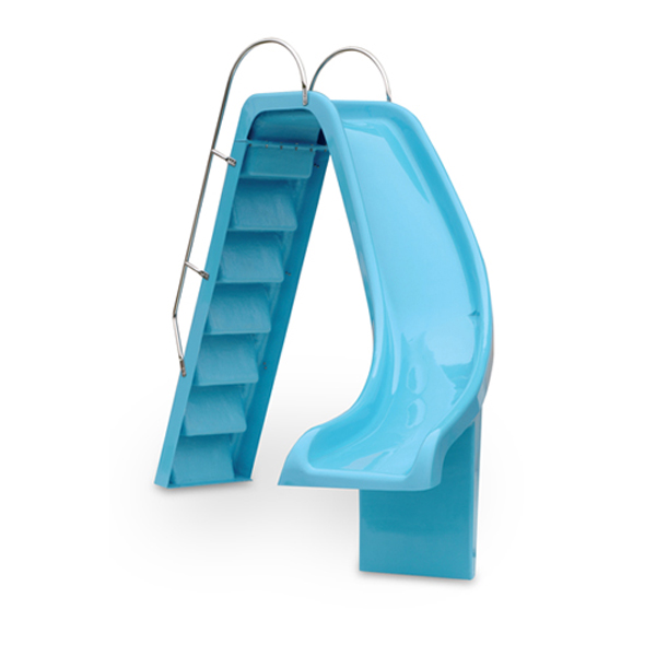 Right Hand Curved Slide Blue, Pool Slides Water Technics