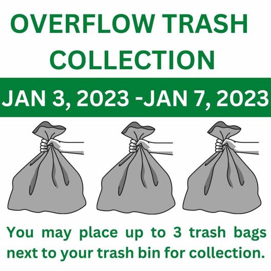Trash Collection Christmas Trees, Extra Trash Bags & 2023 Schedule