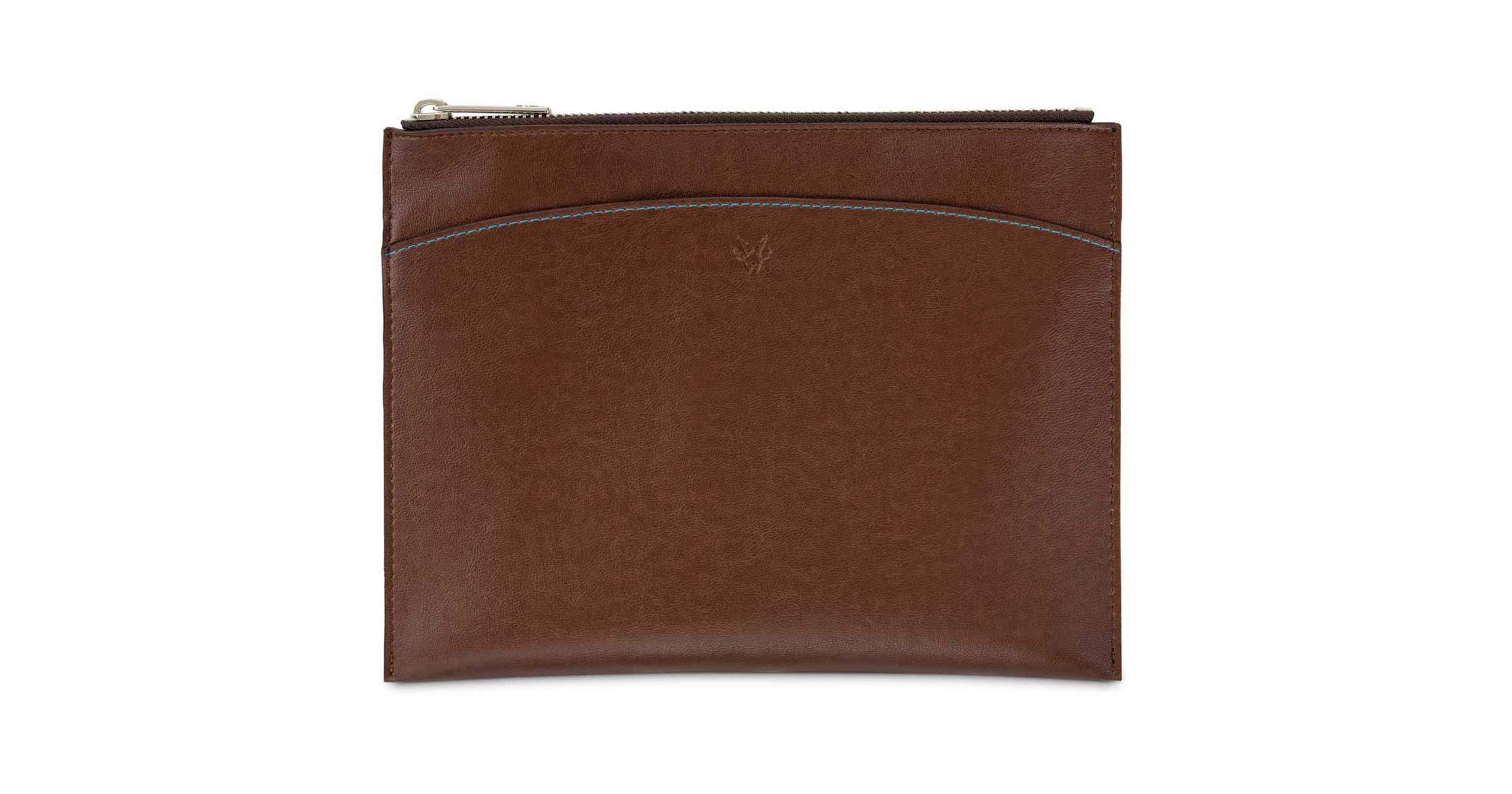 Brown Travel Pouch Mens Travel Pouch & EReader Case in Oakbark