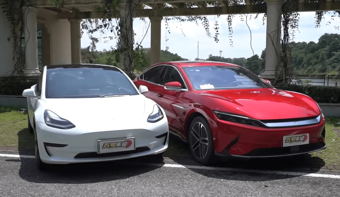 BYD Han EV vs TESLA Model 3 WAUTOM 中国汽车