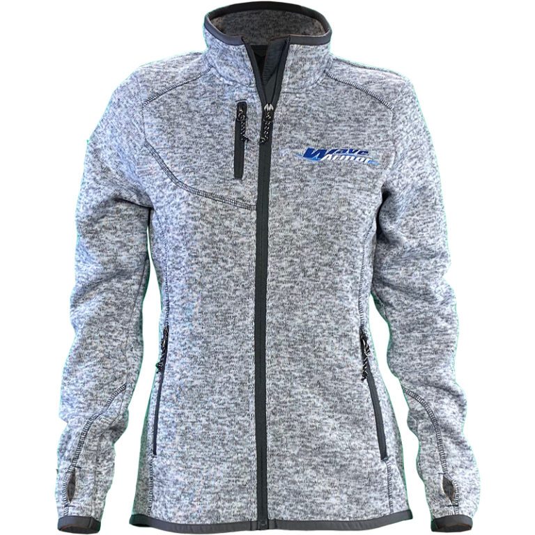 Women's Full Zip Sweater Jacket Wave Armor Floating Docks