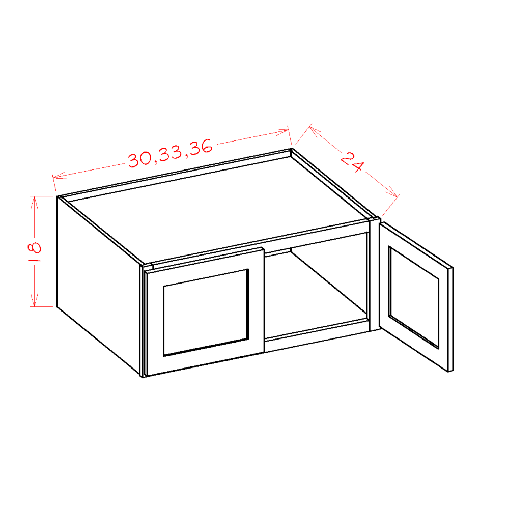 US Depot Torrance White Wall 30W X 18H X 24D