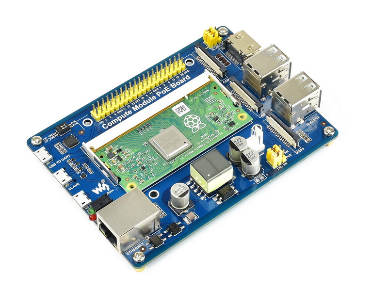 Compute Module IO Board with PoE Feature, for Raspberry Pi CM3 / CM3L