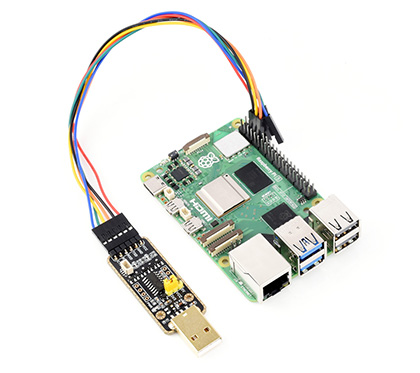 USB To UART Debugger Module for Raspberry Pi 5, Type-A Port, Onboard