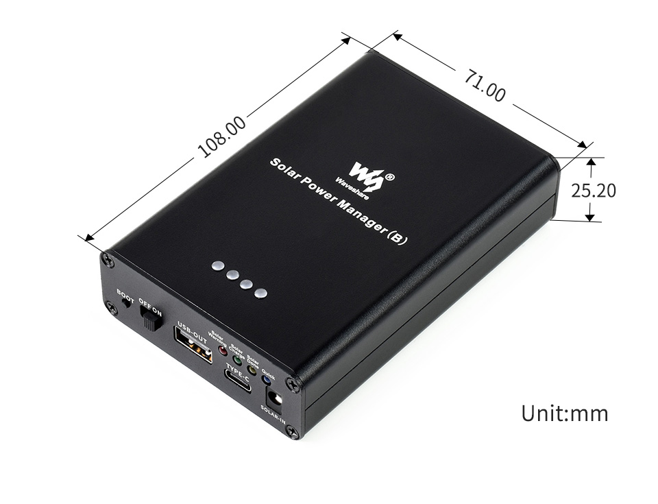Solar Power Bank Module, 10000mAh LiPo Battery, Supports 6V24V Solar
