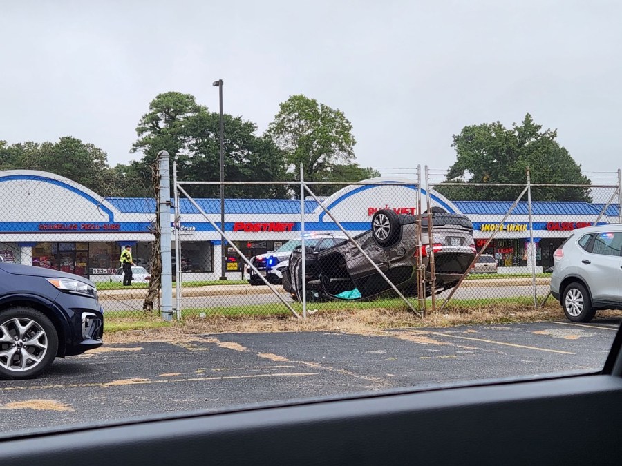 Vehicle overturned in Virginia Beach crash; one person injured
