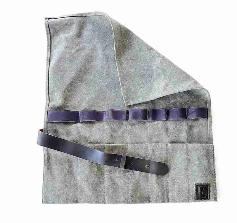 Waxed Canvas Utility Roll Eco Friendly Canvas Tool Roll