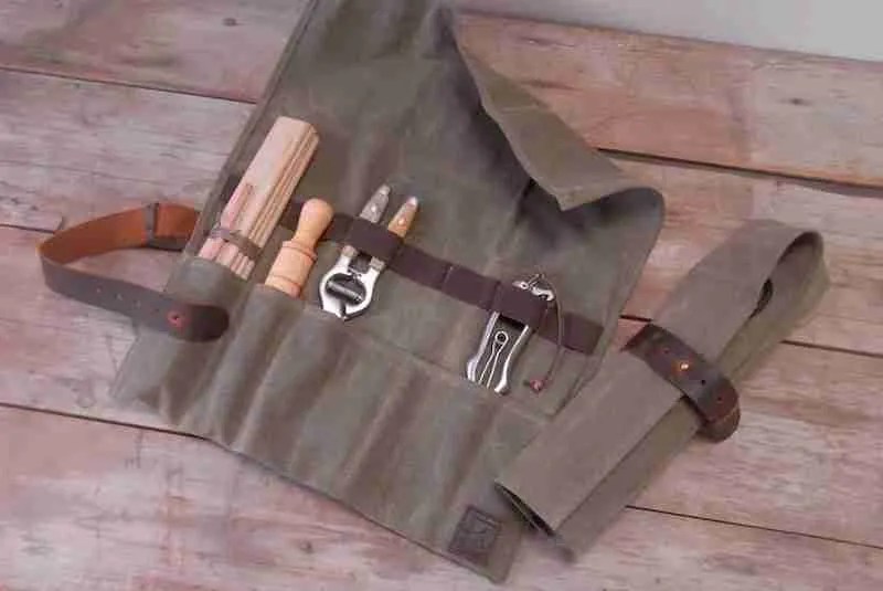 Waxed Canvas Utility Roll Eco Friendly Canvas Tool Roll