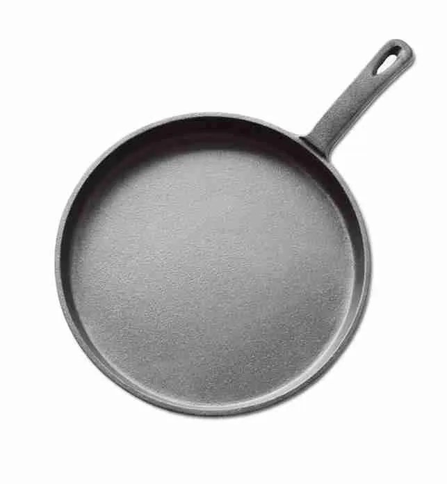 Round Cast Iron Frying Pan for Campfire Cooking Recyclable Frying Pan