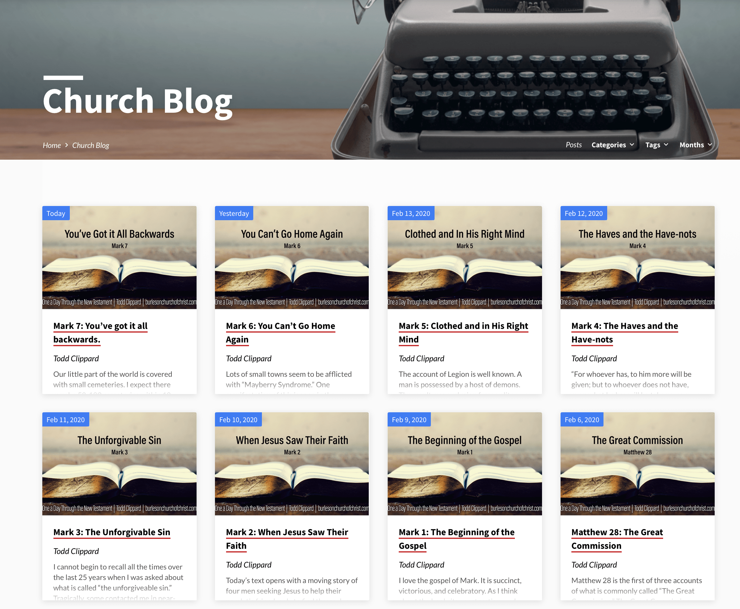 Burleson Church of Christ WB Web Designs