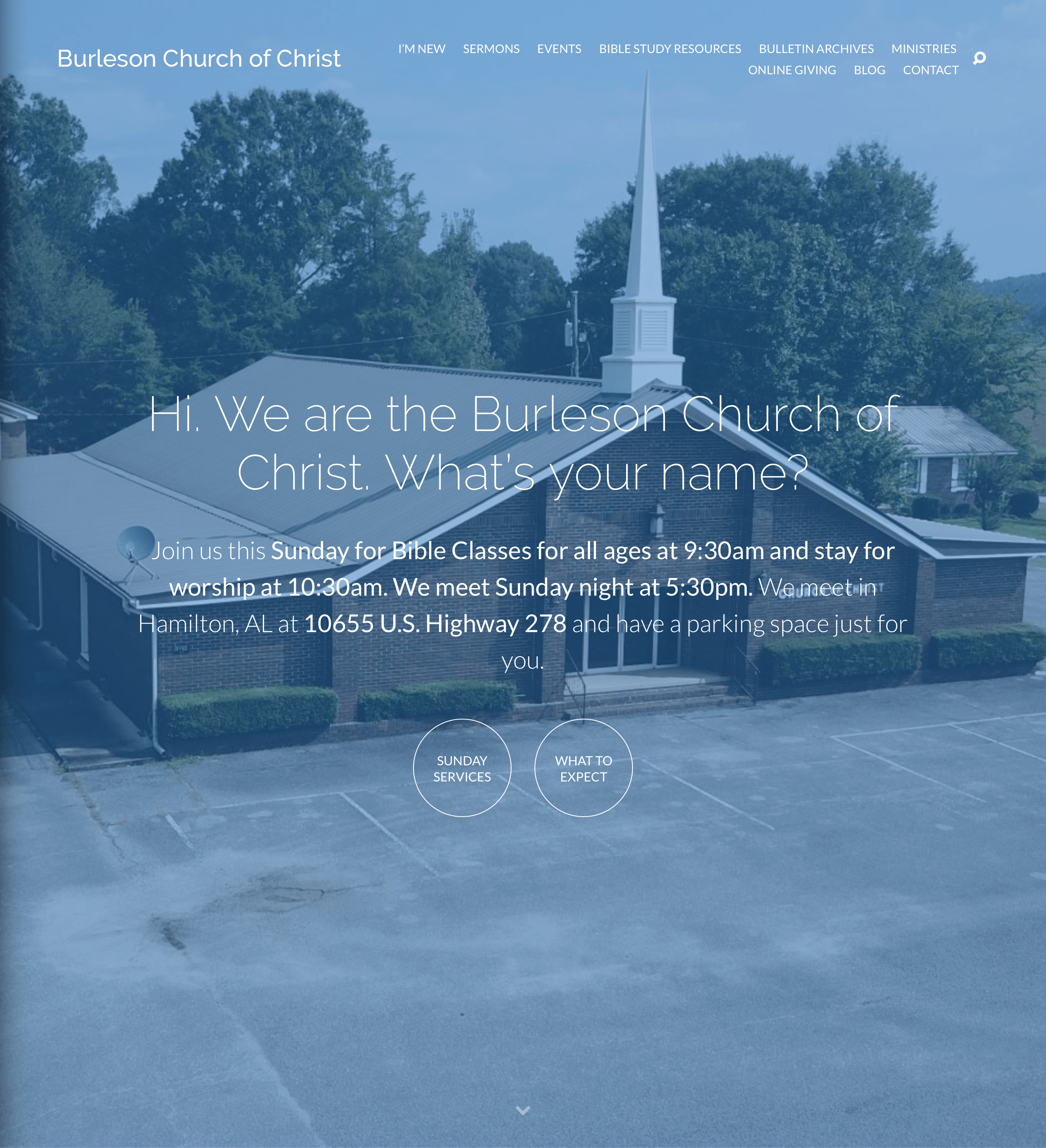 Burleson Church of Christ WB Web Designs