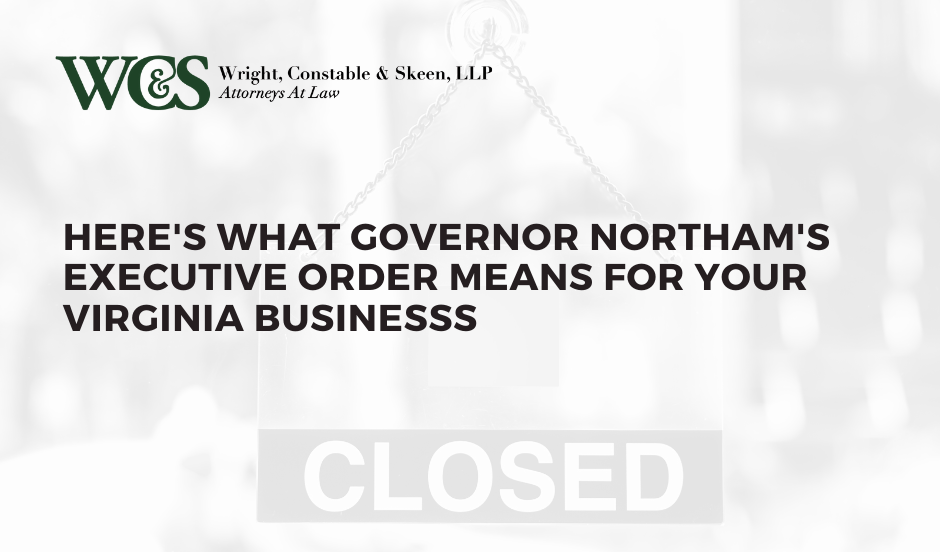 Virginia Governor Northam Executive Order No. 53 (2020) Wright