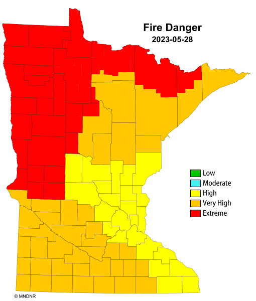 Red Flag Warning issued in northern and central Minnesota