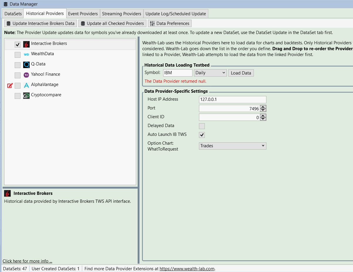 CannotconnecttoIBInputstringwasnotinacorrectformat WealthLab