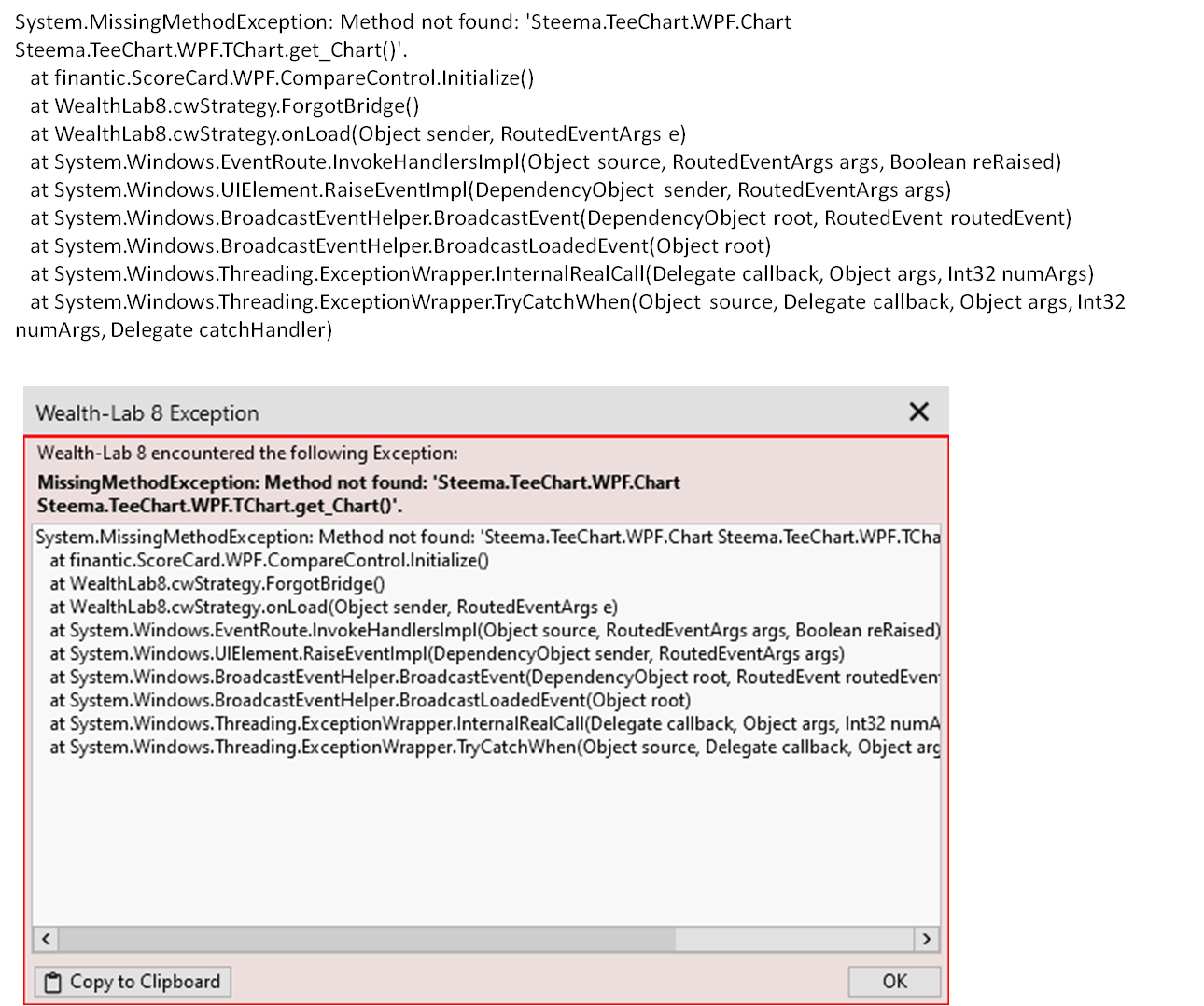 MissingMethodExceptioninB81MethodnotfoundSteemaTeeChartWPF