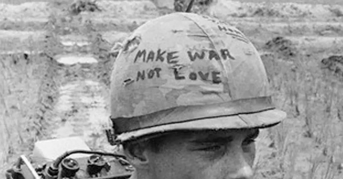 Why troops in Vietnam could write on their helmets