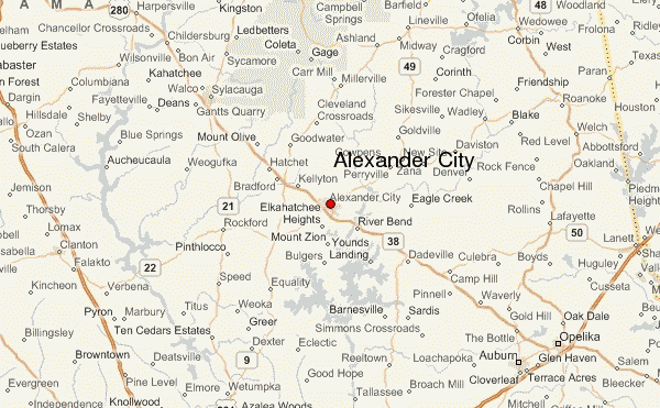 Map Of Alexander City Alabama Alexander City Weather Forecast