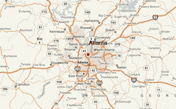 Map Of Cities Near Atlanta Ga Atlanta Weather Forecast