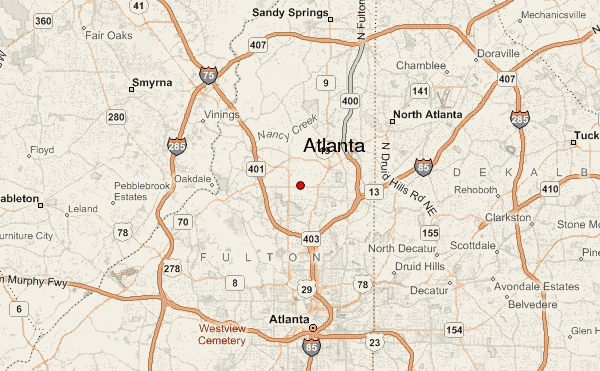Map Of Cities Near Atlanta Ga Atlanta Weather Forecast