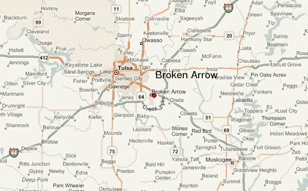 Map Of Broken Arrow Oklahoma Broken Arrow Weather Forecast