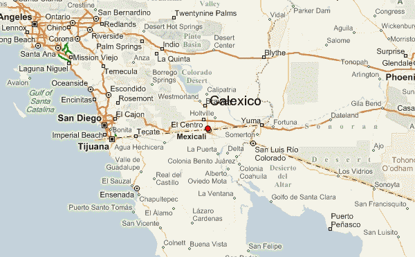 Calexico California Map