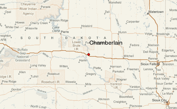 Chamberlain South Dakota Map Chamberlain Weather Forecast