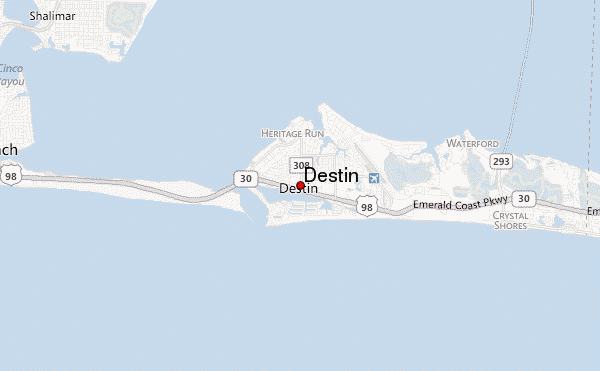 Show Destin Florida On A Map Destin Weather Forecast