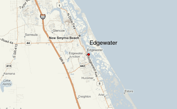 Map Of Edgewater Florida Edgewater Weather Forecast