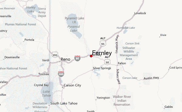Map Of Fernley Nevada Fernley Location Guide