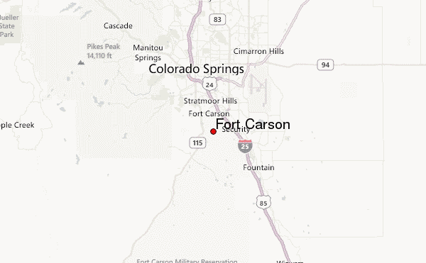Fort Carson Colorado Map Fort Carson Weather Forecast
