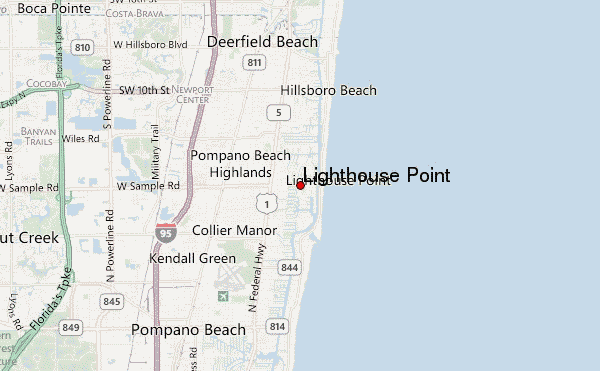 Lighthouse Point Florida Map Lighthouse PT Weather Forecast