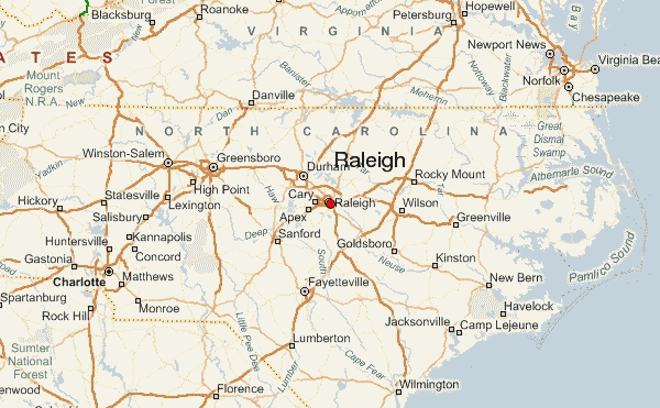 Map Of Raleigh And Surrounding Areas Guía Urbano de Raleigh